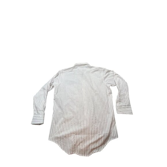 Arrow Paddock Club Mens Large 16-32 White Striped Shirt Single Needle Tailoring - Picture 2 of 8